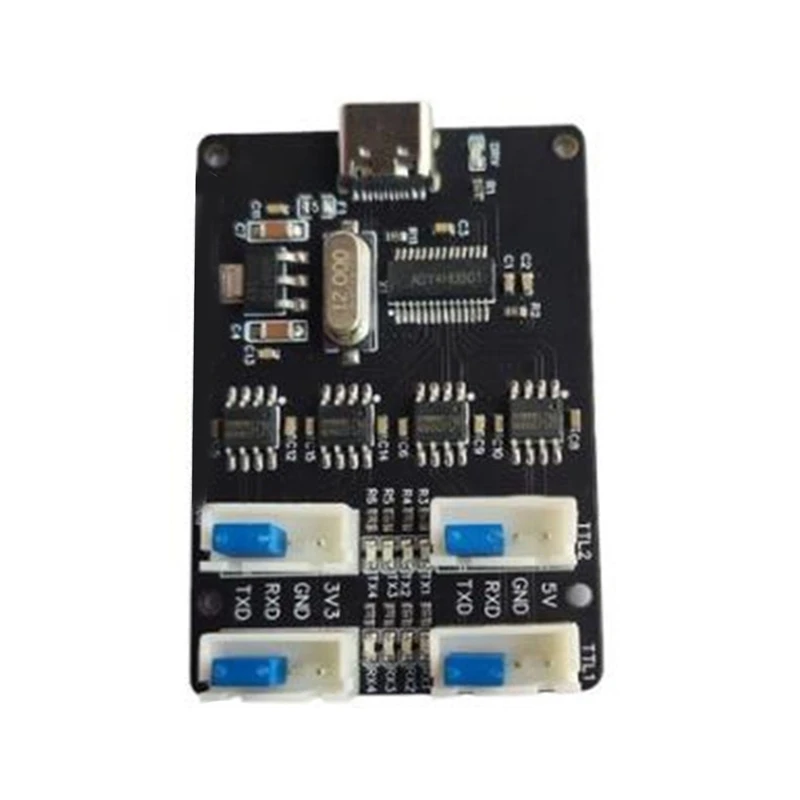 1 peça usb para ttl módulo ch340 hub TYPE-C interface 4-channel quatro ttl independente