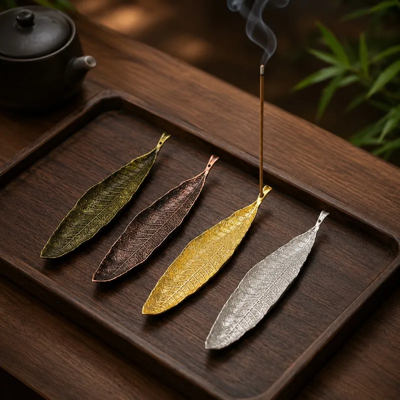 Long-leaf Incense Burner Incense Burner Incense Tray Ash Catcher Meditation Room Yoga Accessories Decoration Mosquito Repellent