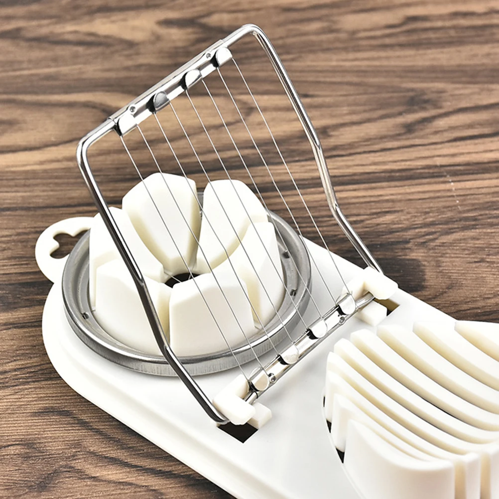 

2pcs Egg Splitters 2-in-1 Multifunctional Egg Slicers Fruit Egg Egg Segmentation Tool for Home Kitchen (White)