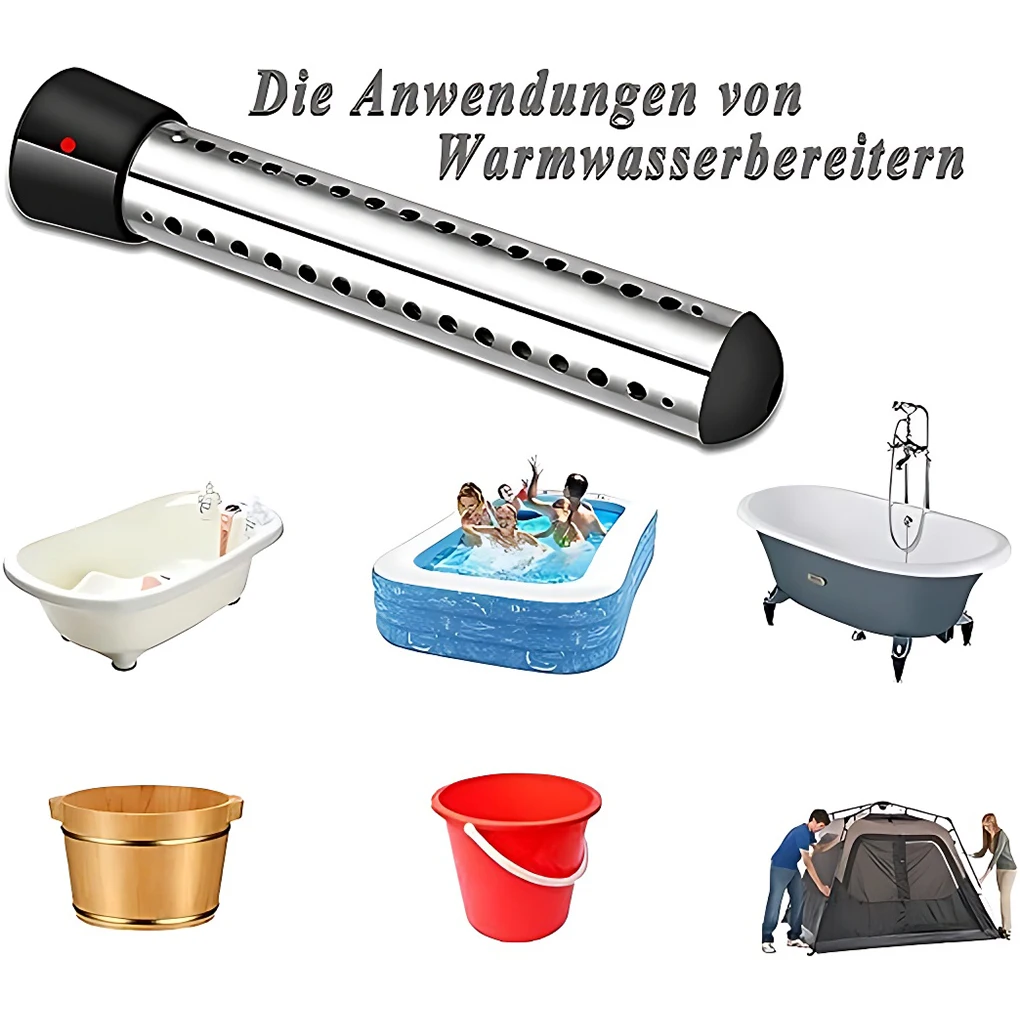 Electric Submersible Water Heater Safe And Durable Portable Electric Water Heater Boiler EU Plug