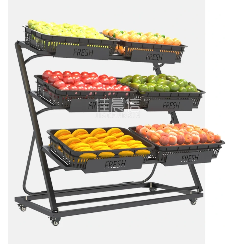 Fruit shelves display shelves Vegetable fresh fruit store supermarket can be moved to place commercial shelves