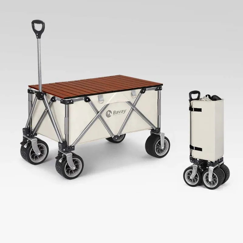 Outdoor Camping Pull Cart Folding Picnic Travel Small Trolley Cart Light Folding Simple Pull Rod Cart Convenience