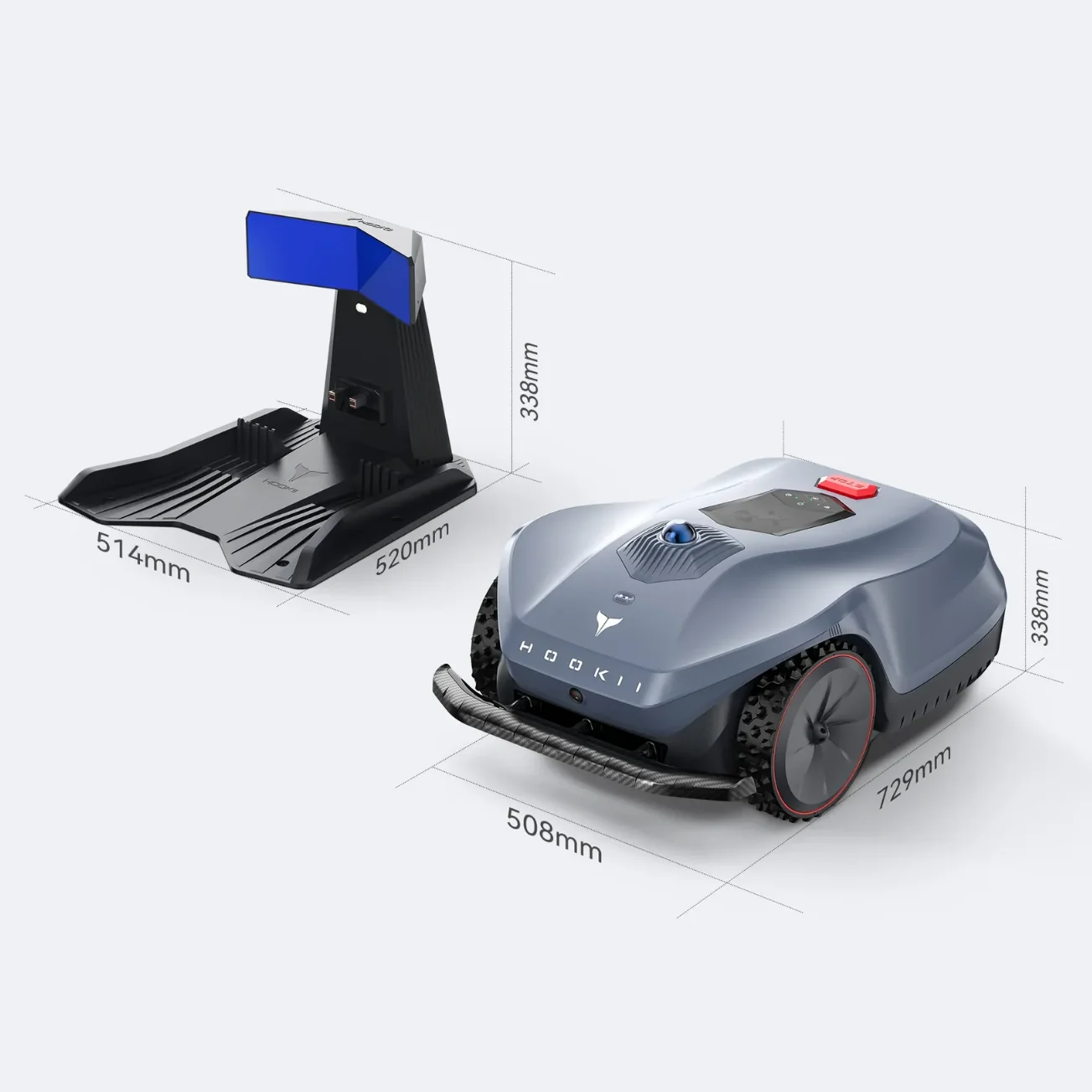 3D SLAM Vision Industrial   ic Lawn Mower Grass Box Large Area 6000 45% Slope APP/Smart Control Wireless RTK-Free