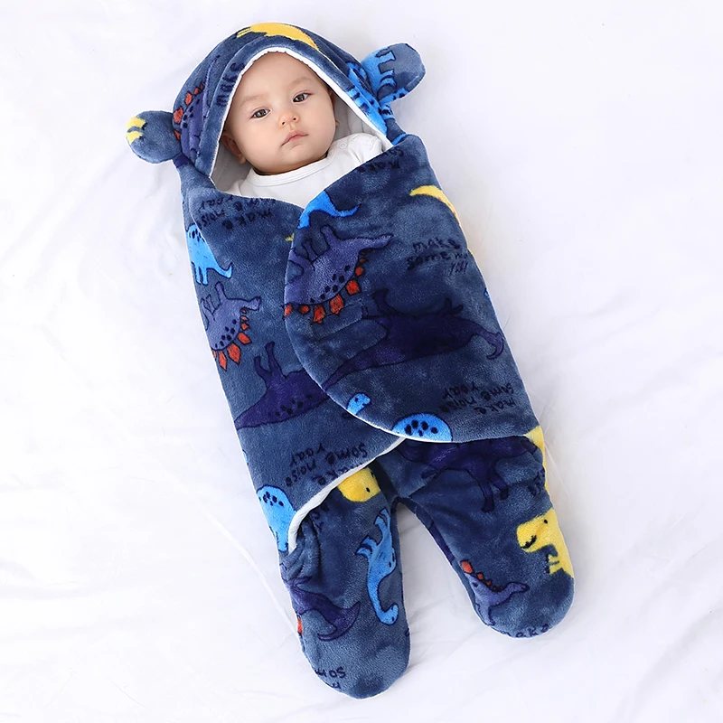 Soft Newborn Baby Sleeping Bags Cartoon Thicken Winter and Autumn Baby Wrap Blankets Envelope Newborn Sleepsack 0-9 Months