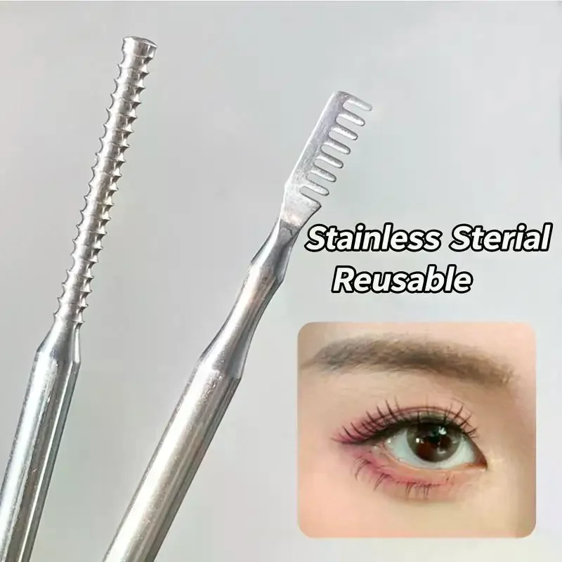 1Pcs Metal Clean Up Rods Eyelashes Curler Separator Extension Stainless Steel Perm Lifting Tools Beauty Salon Kit