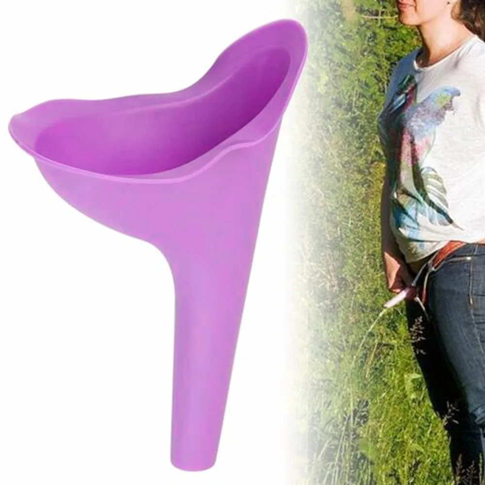 Women Urinal Outdoor Travel In Car Camping Portable Female Urinal Funnel Soft Silicone Urination Device Toilet Stand Up & Pee