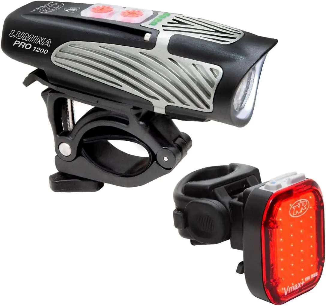 1200 and + 150 Bike Light Set Combo USB Rechargeable Bicycle Headlight LED Front Light Water Resistant Mountain R