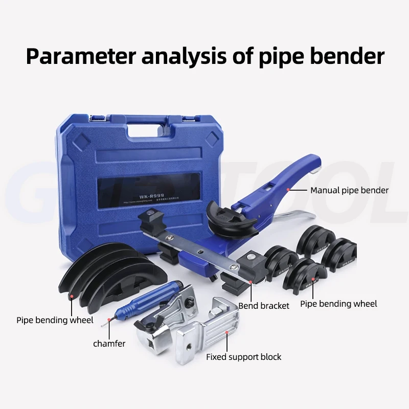 Imagem -03 - Kit de Flexão Manual Tubo Tubo Bender Tubo Catraca Ferramentas de Flexão para ar Condicionado Reparação Geladeira 622 mm