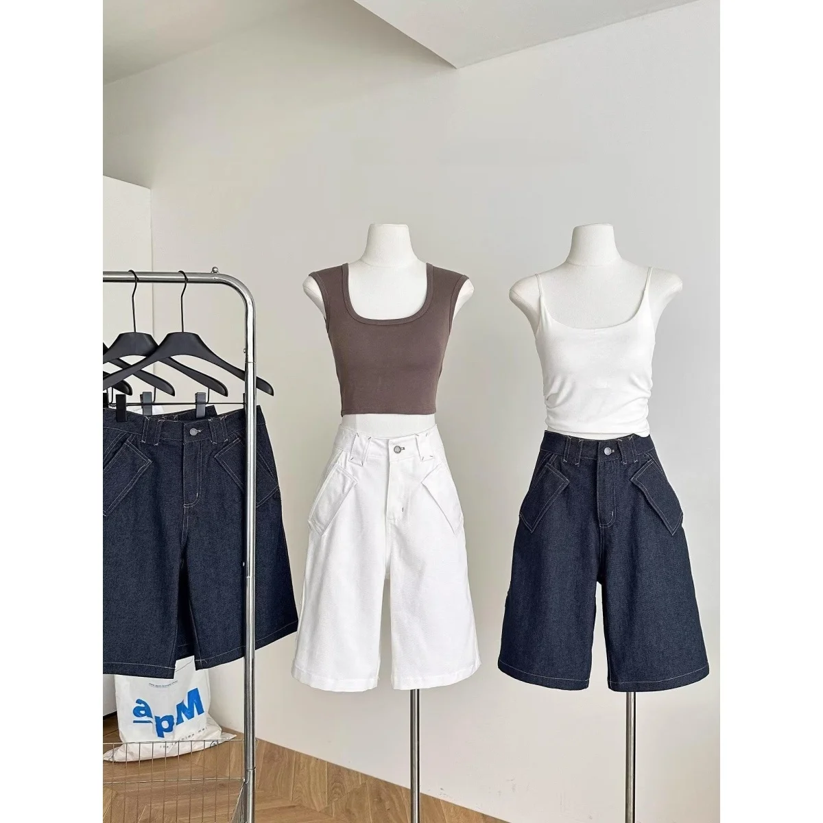 

Джинсы женские с эластичным поясом, утягивающие, свободные, прямые, повседневные, широкие брюки, с высокой талией, из смесового полиэстера и хлопка, летние