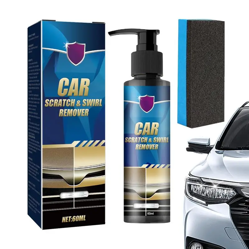 Car Paint Scratch Repair 60ml Paint Polish Scratch Remove Liquid Vehicles Any Color Paint Light Scratches Fix Liquid With Sponge