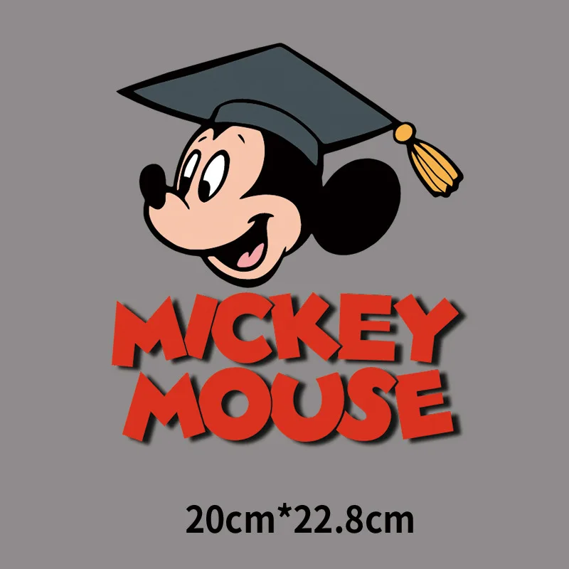 Disney Mickey Minnie Mouse Goofy Patches Clothing Heat Transfer Stickers Iron on T-Shirt Patches for Clothes Kids Kawaii Custom