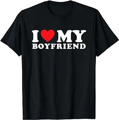 

i Love My Boyfriend t shirt women graphic funny Tee girl comic anime clothes