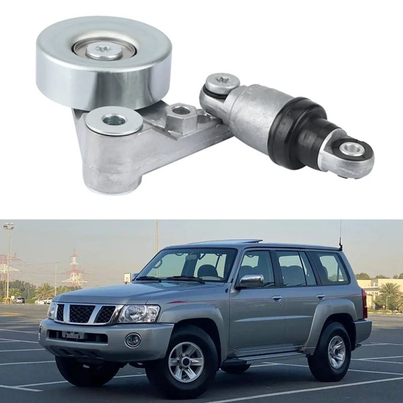 Engine Drive Fan Belt Tensioner For Nissan Patrol GU Y61 GR II Wagon Y61 Navara D22 ZD30 Turbo Diesel 3.0L 11750-2W201 image 2