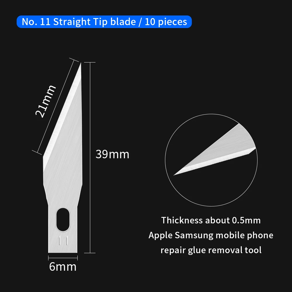 LUXIANZI 5/10pcs Metal Scalpel Knife Blades Stationery For  Phone PCB DIY Repair Hand Tools Engraving Cutter Craft Knives