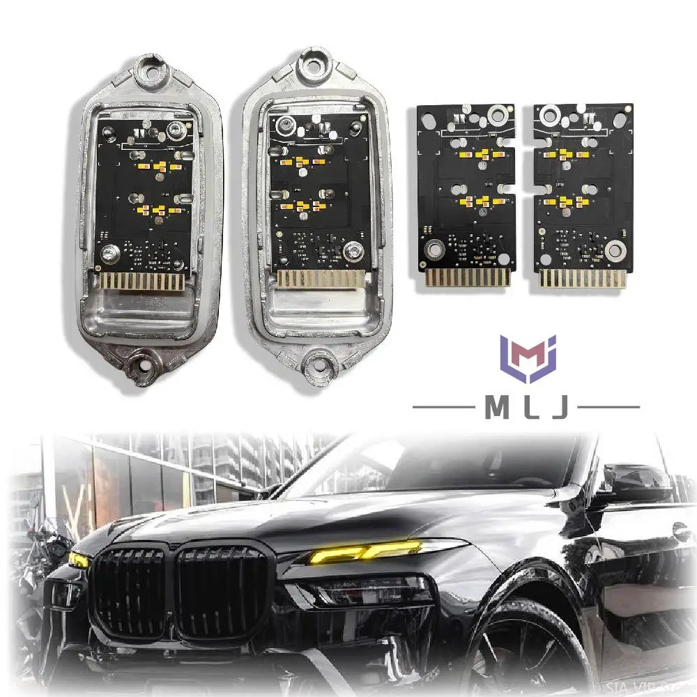 

EU SPEC Low-Spec yellow LCI Daytime Running Light DRL Turn Signal LED Module OE 63115A417B7 63115A417B8 For BMW G07 X7 2023-2025