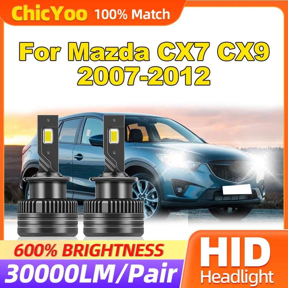 

12V LED Car Lights 30000LM 120W HID Xenon Headlamp Bulbs 6000K White Auto Lamps For Mazda CX7 CX9 2007 2008 2009 2010 2011 2012