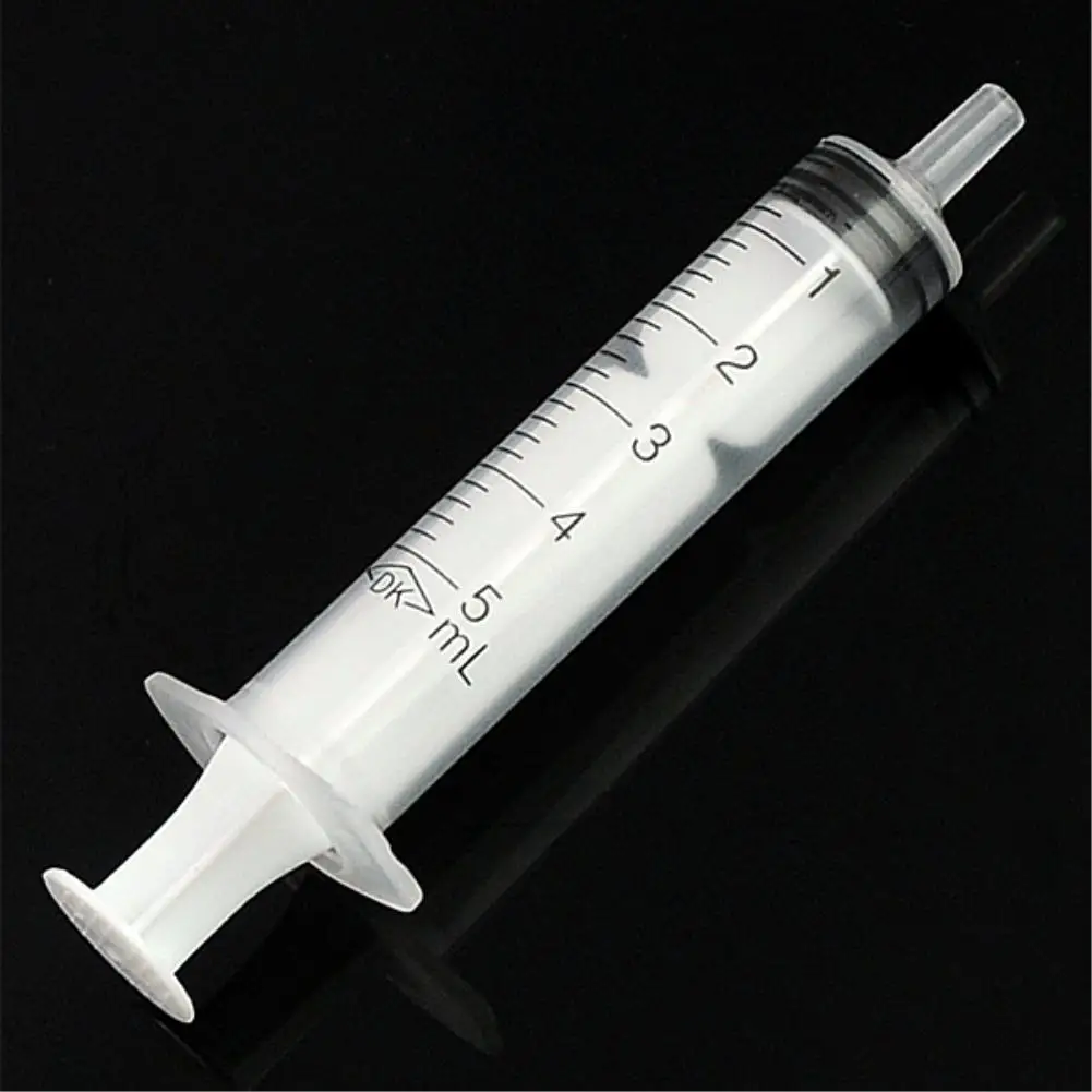 Plastic Syringe 5ML Tube Without Needle With OPP Plastic For Hydroponics Lab Medical Tool Nutrient Sample Measuring Syringes