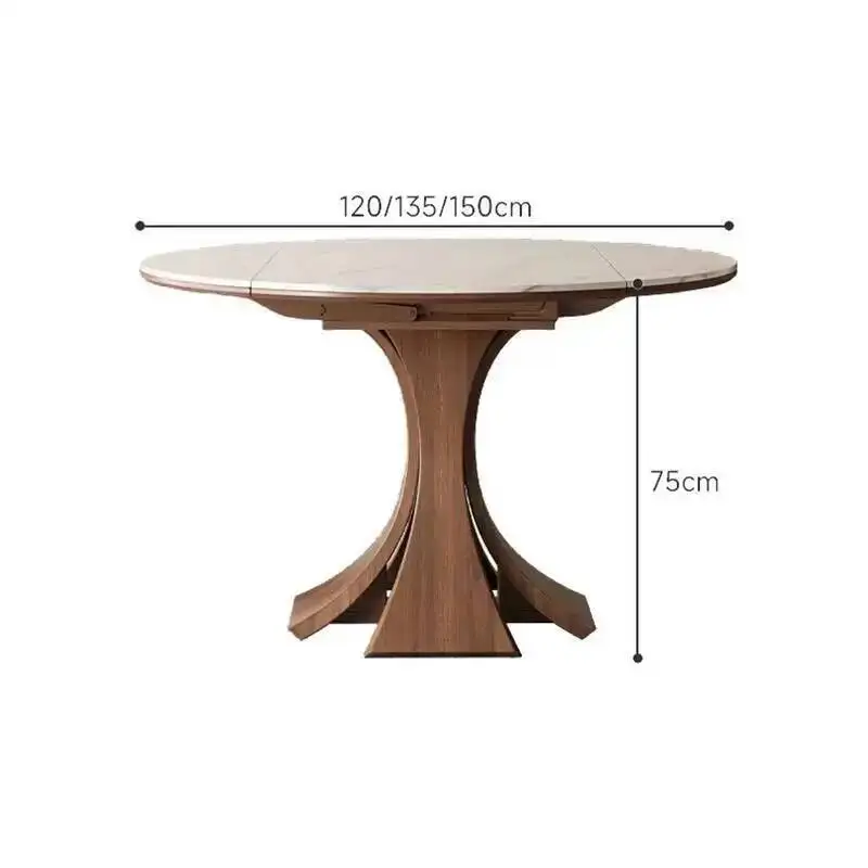 Folding Luxury Dining Tables No Chair Nordic Retro Modern Dining Tables Extendable Elegant Table A Manger Pliante Furniture Home