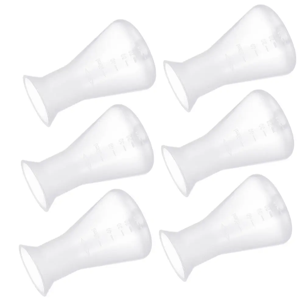 

Набор из 6 пластиковых колб Эрленмейера, 50 мл, прозрачные, градуированные, конические, с устойчивым основанием, для научных лабораторных экспериментов