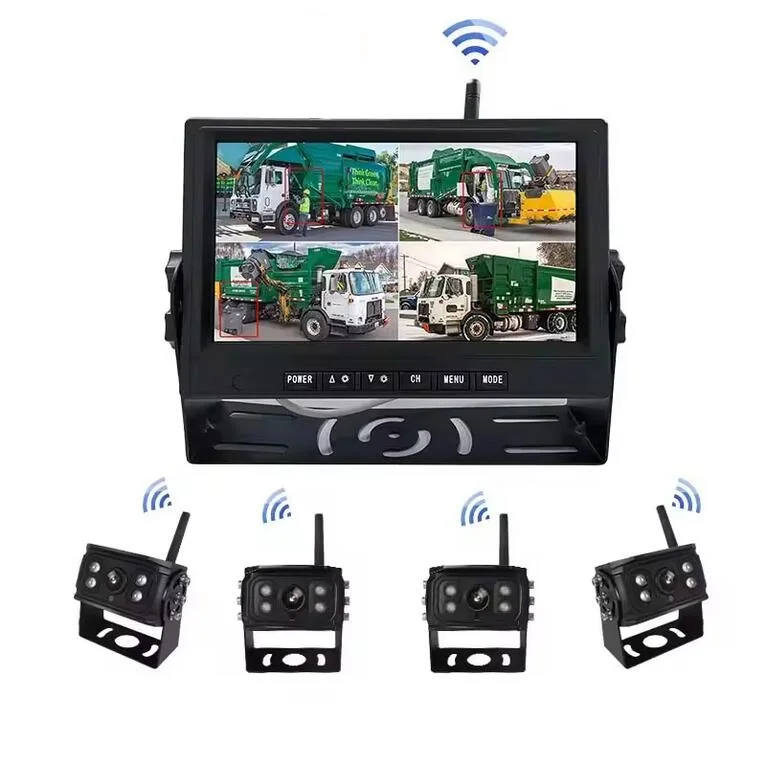 2.4Ghz HD 7-inch wireless 2-channel supports video recording function BSD AI monitoring system