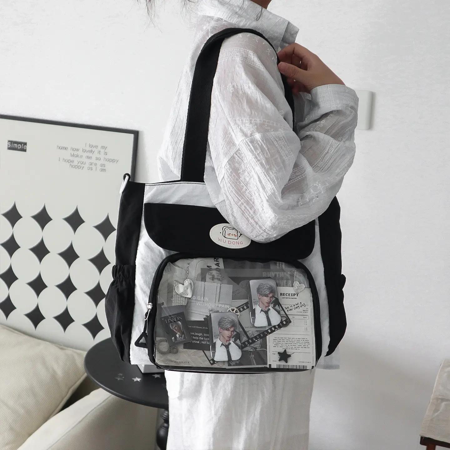 Big Window Transparent Bag Girl Purses and Handbags Original Daily Versatile Crossbody Bag