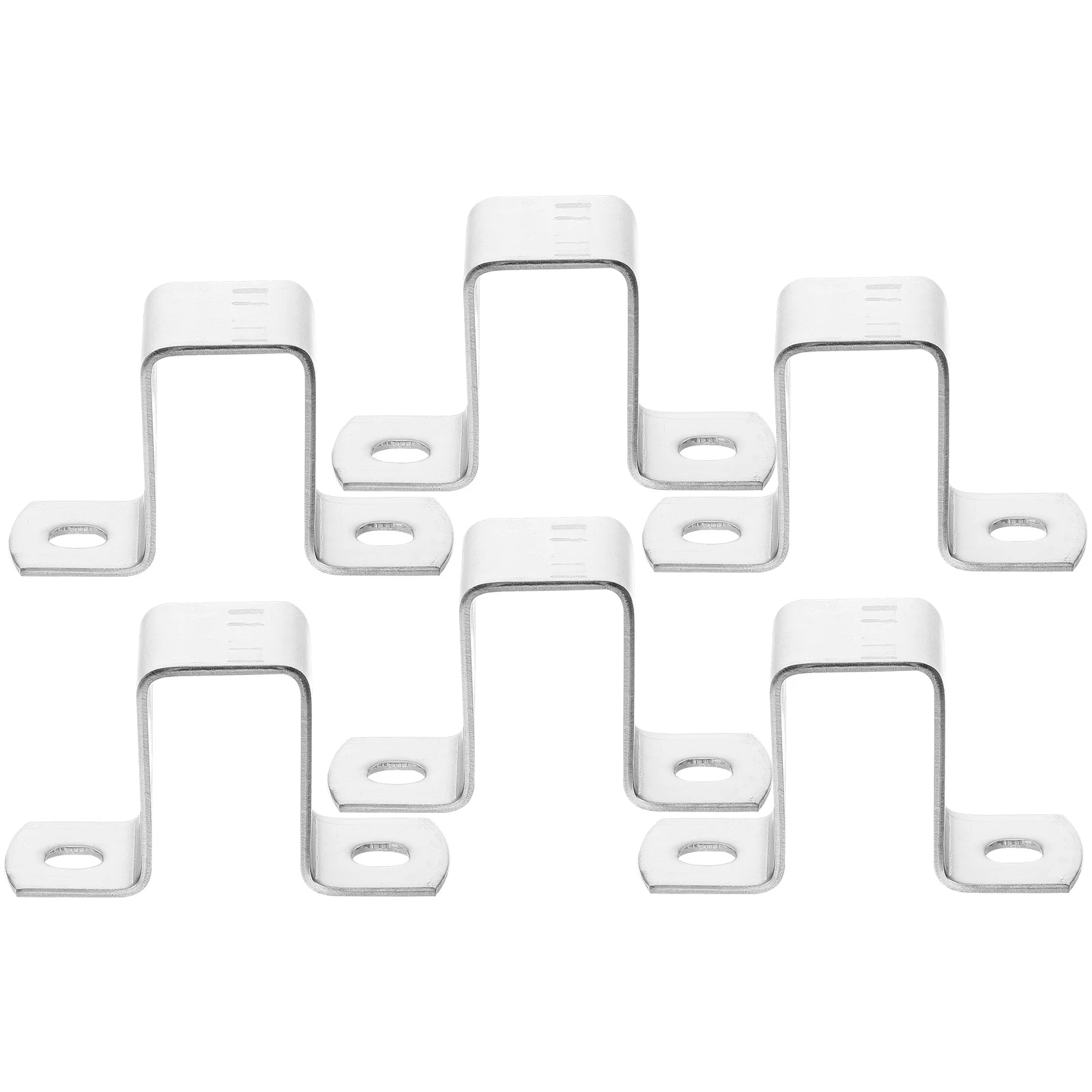 

6 Pcs Door Closing Rod Bracket U-shaped Adjustable Pipe Clips Strap Brackets The Fence