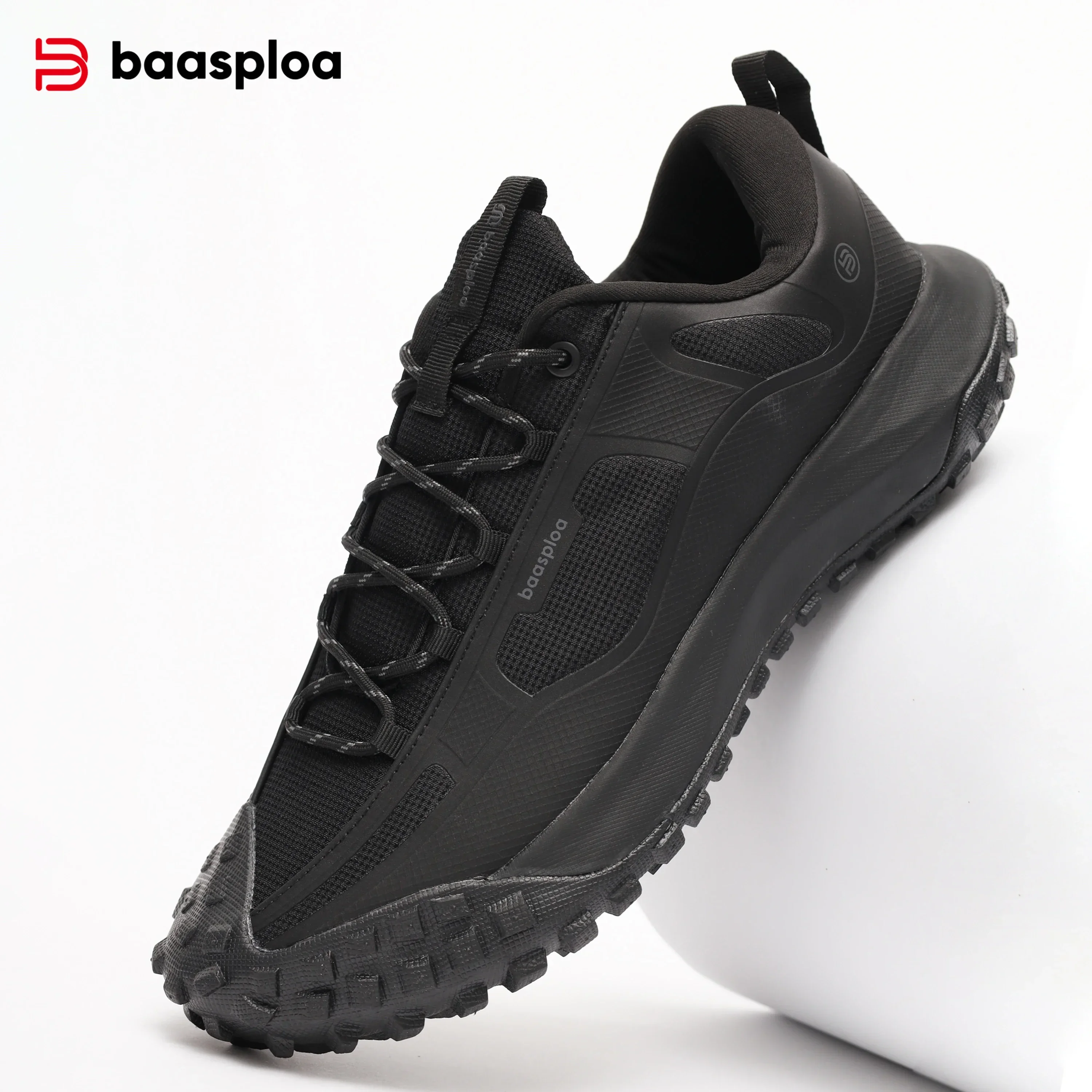 Baasploa Men's Outdoor Hiking Shoes Anti Slip Wear-Resistant Stability Mountaineering Shoes Comfort Elastic Breathable Sneakers