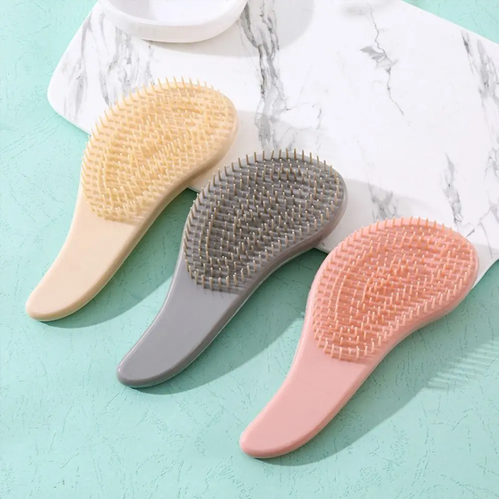 1Pcs Marbled Soft Tooth Comb Anti-static Hair Brush Handle Entangle Detangling Comb Shower Massage Comb Styling Tools