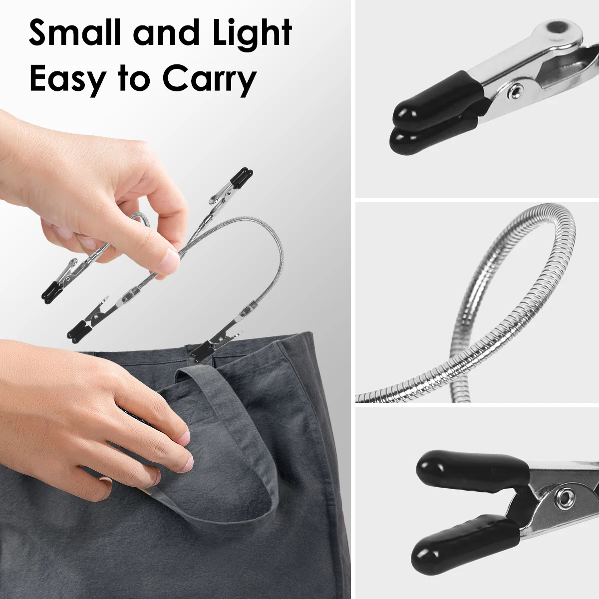 NEWACALOX Double Ended Flexible Arm Alligator Clip 4/2pcs Soldering Helping Hand PCB Circuit Board Clamp Jewelry Making Tools