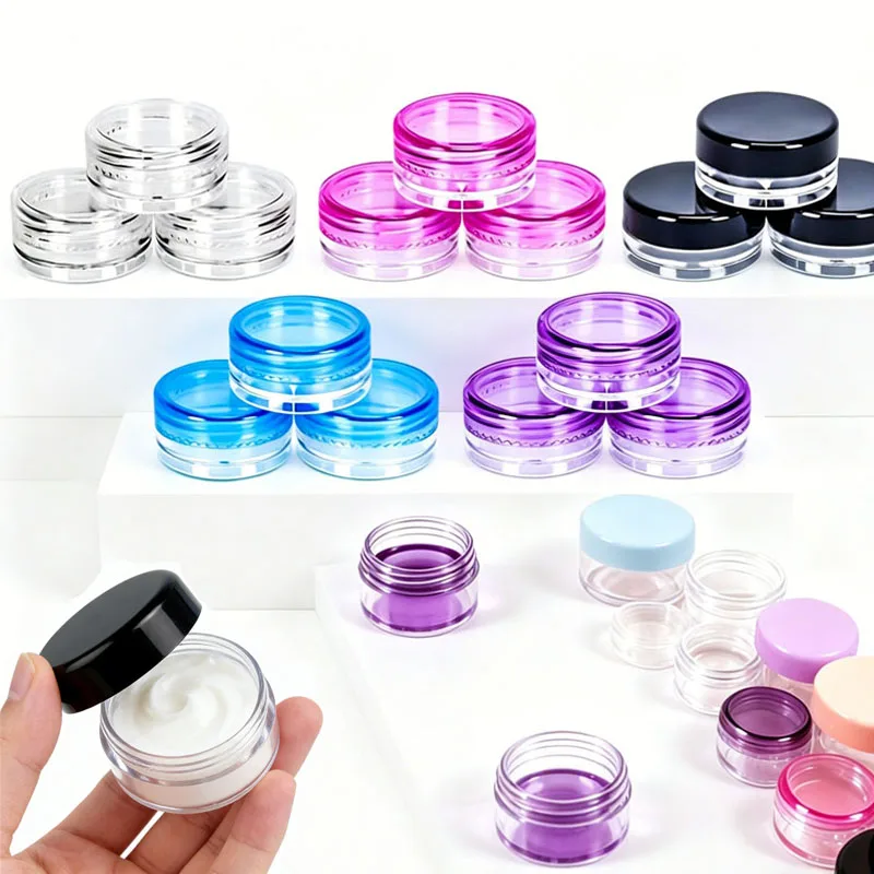 100 Unidades de Tarros Pequeños Vacíos para Muestras de Cosméticos de 2g-20g, Tarros para Crema, Cajas de Almacenamiento de Joyas, Contenedores de Viaje para Loción, Maquillaje y Manteca Corporal