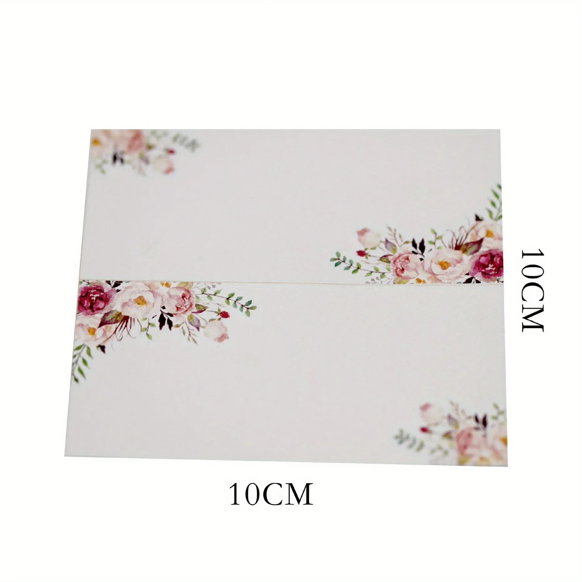 10/20/50/100pcs Printed Flowers Name Place Cards Wedding Seating Number Card Table Decor Christmas Birthday Party Greeting Card