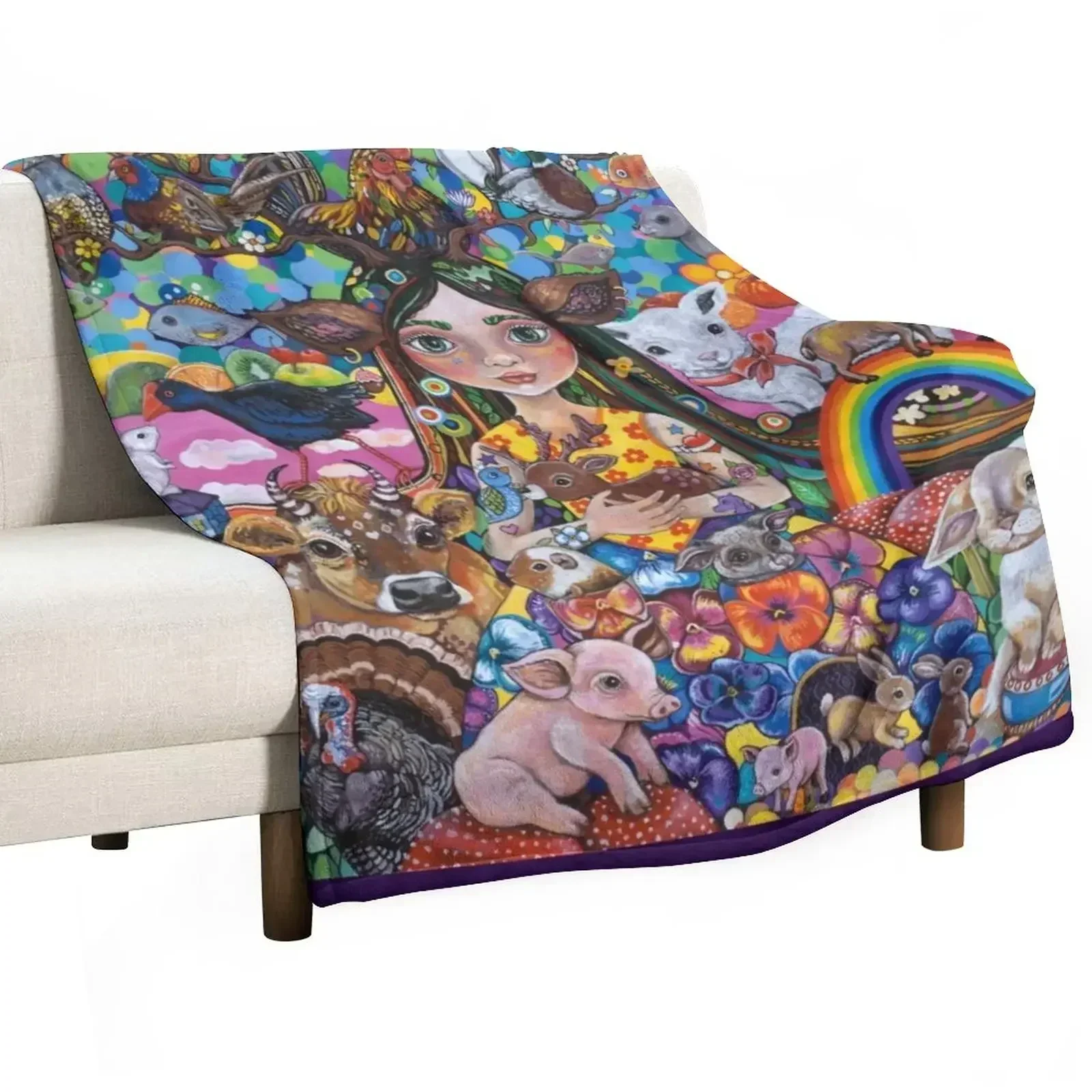 

The Protector Throw Blanket heavy to sleep Picnic manga Blankets