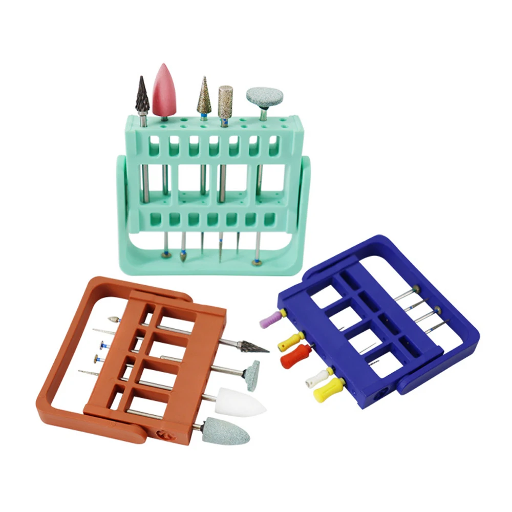 8/16 Holes Dental Endo Files Holder Odontologia Disinfection Box Stand High Speed Burs Drills Sterilizer Case Dentistry Tools