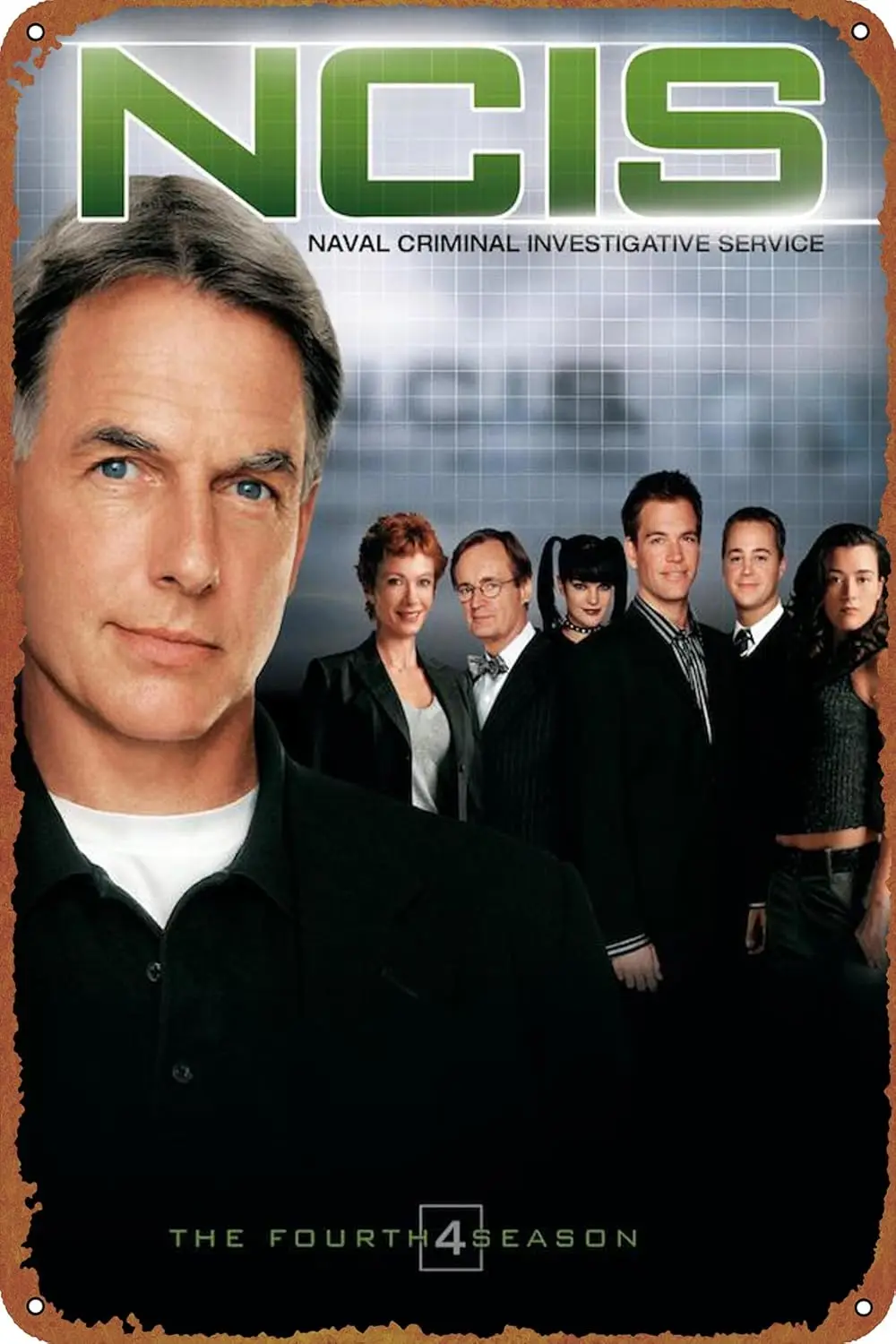 NCIS: Naval Criminal Investigative Service Movie Poster Vintage Look Tin Metal Sign Wall Decoration 8x12 Inches