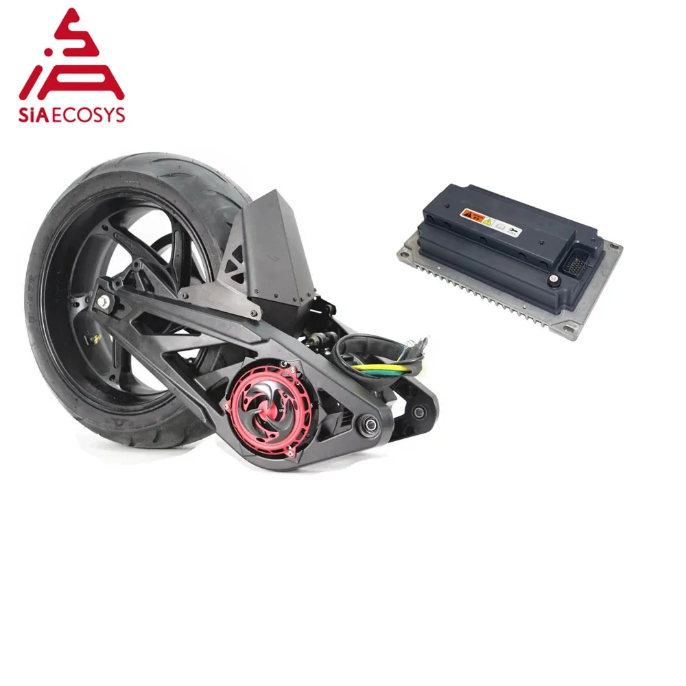 QSMotor QS138 90H 4000W 4KW 72V PMSM mid Drive Motor 14x6.0inch High Torque with Voltor EM200 Controller for Electric Motorcycle