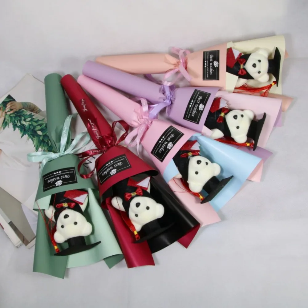 

Chic Bouquet Decoration Bear Bouquet Plush Toy Graduation Gift Animal Bouquet Cartoon Lovely Bear Teacher's Day