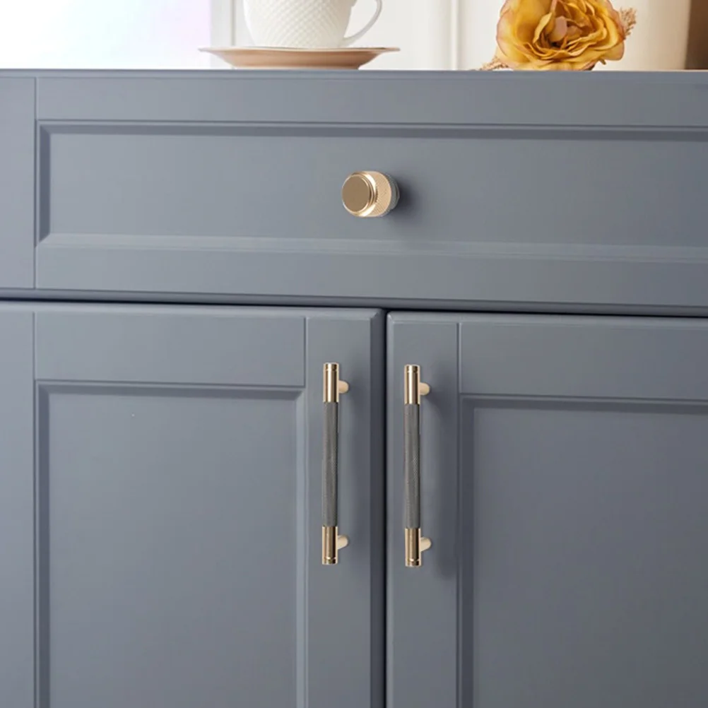 

2pcs Wardrobe Door Handle Kitchen Cabinet Handles Furniture Pulls Drawer Hardware Modern Round Space Aluminum T Bar Design