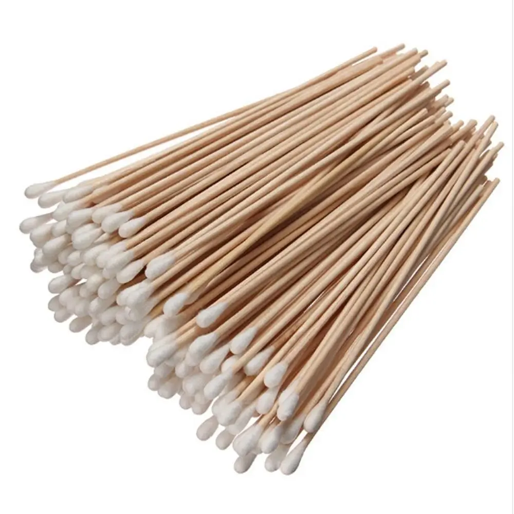 6'' Long Cotton Medical Swabs Cotton Swabs Applicator Swab Wood Handle