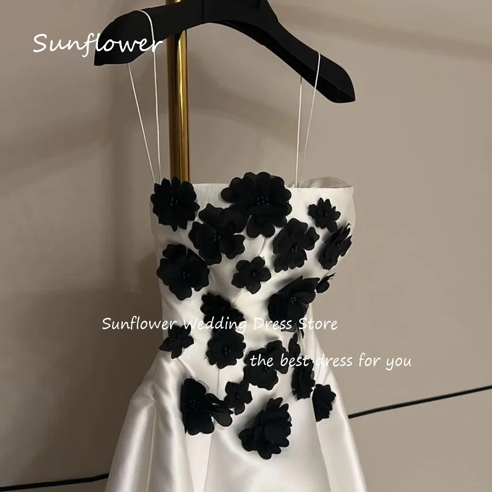 Sunflower Strapless Satin Appliques A-LINE Princess dress 2024 Slim Backless Ocassion Gown Floor-Length Formal Evening Dress