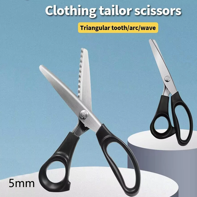 

Ножницы для розовых продуктов из нержавеющей стали, удобная ручка, профессиональные поделки, ножницы для шитья, зигзагообразные ножницы, швейные ножницы для ткани