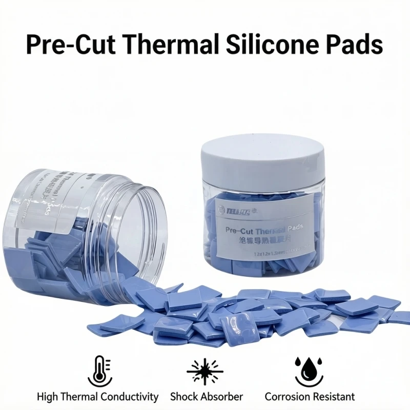 

Automotive Thermal Pad for BMS ECU Shock Absorbing Silicone Pad Electrical Insulation Corrosion Resistant for EV Battery Modules