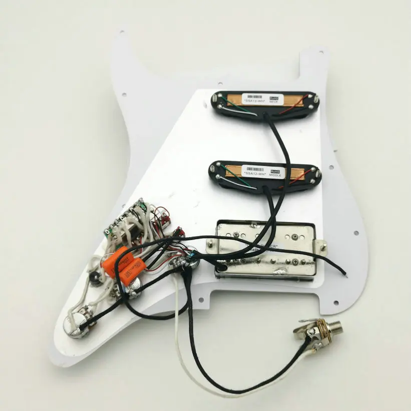Guitar PickGuard With SSH Humbucker Pickups Multifunction Double Capacitor Wiring Suitable For 20 Style Combinations
