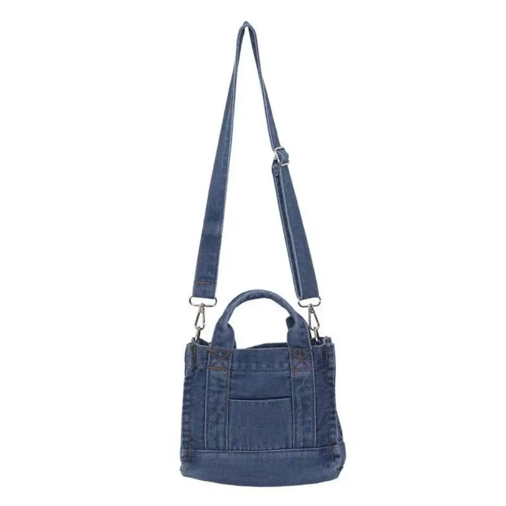 Cute Single Shoulder Denim Crossbody Bag Casual Korean Style Summer Canvas Bag Handbag Messenger Bag for Girls Ladies