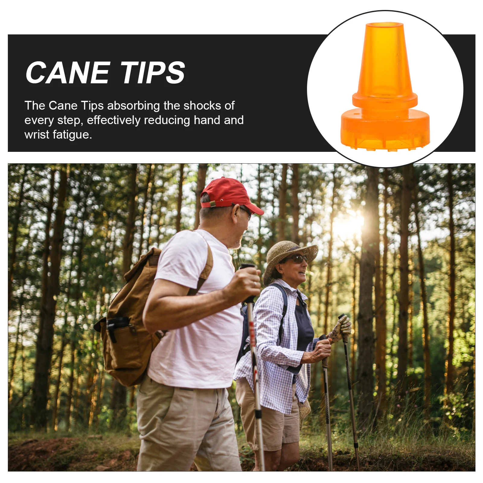 

Non-slip Oxford Crutch Rubber Mat Elder Foot Pads Replacement Trekking Poles Heavy Duty Tips