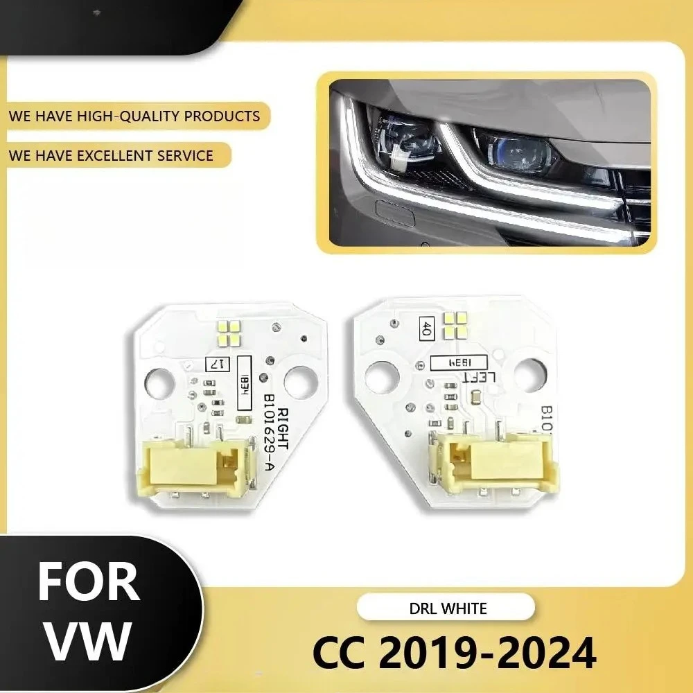 White DRL LED Board For VW Arteon CC 2019-2024 Headlight DRL  Module DRL Light Source Chip Angel Eye Board B101628-A B101629-A