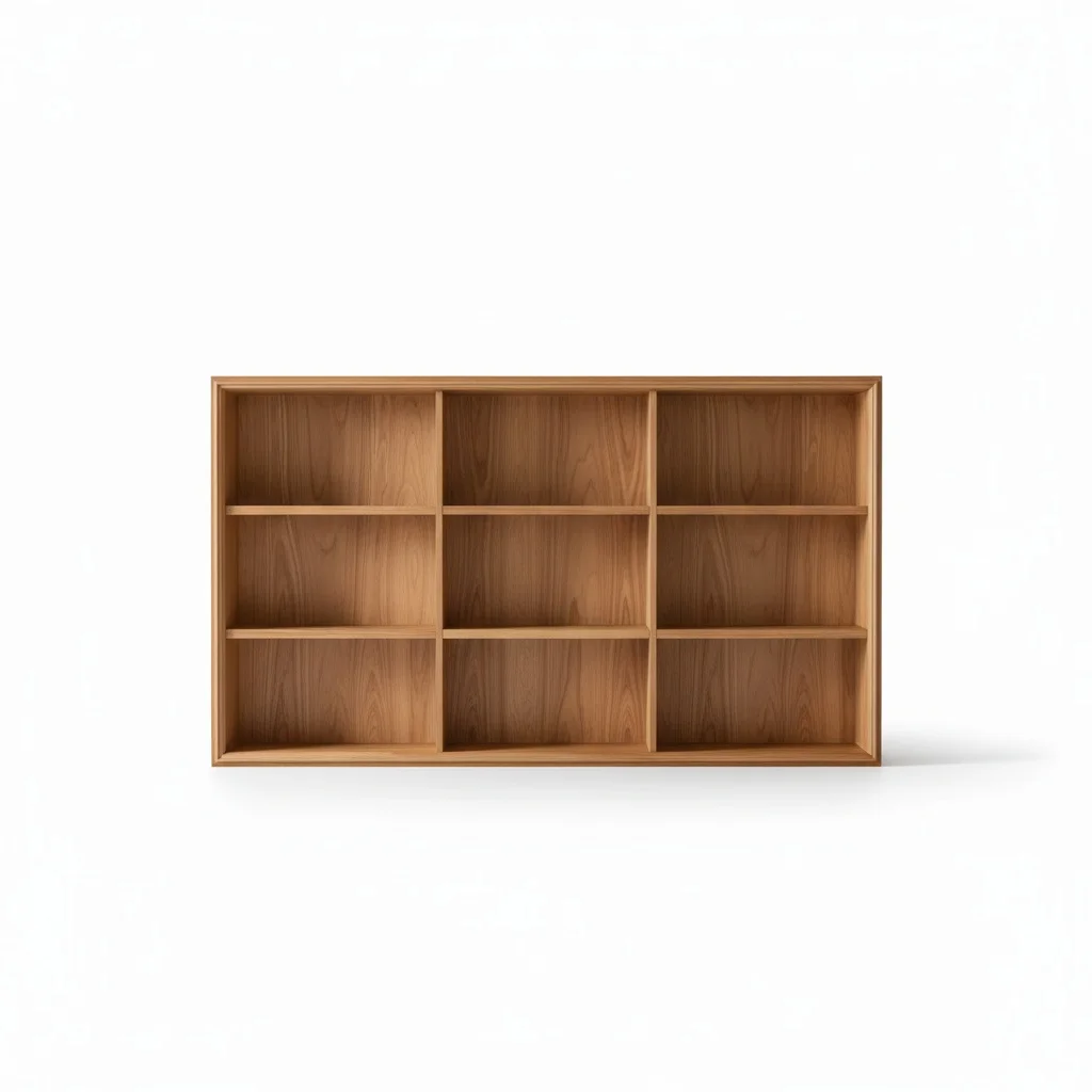 Afrikanisches Teakholz-Bücherregal, 6-stöckiges Etagere-Bücherregal aus Kampferholz, Multifunktionales Präsentationsregal für Heim- und Büromöbel