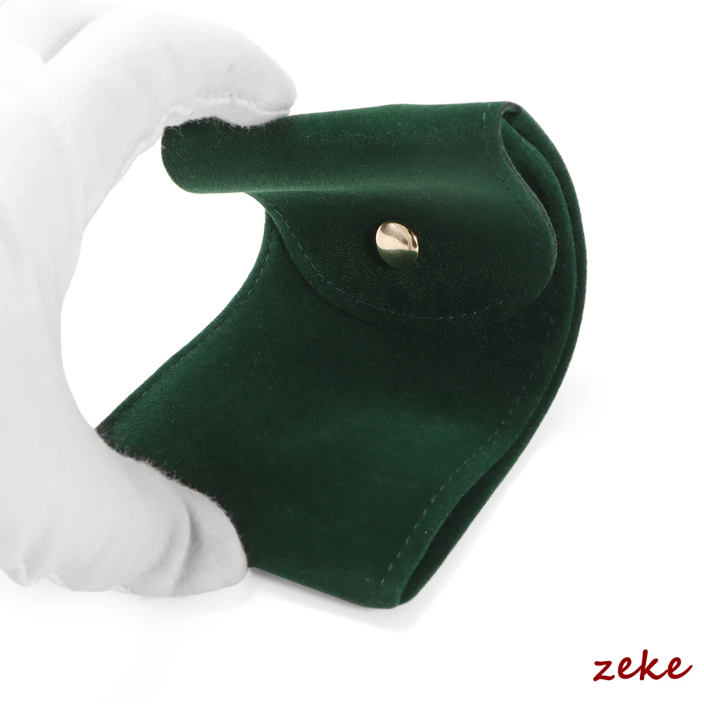 حقيبة ساعة مخملية أخضر أزرق أسود فلنلت حقيبة هدايا حقيبة تخزين للسفر حافظة متينة محمولة لحماية الغبار أخضر أحمر