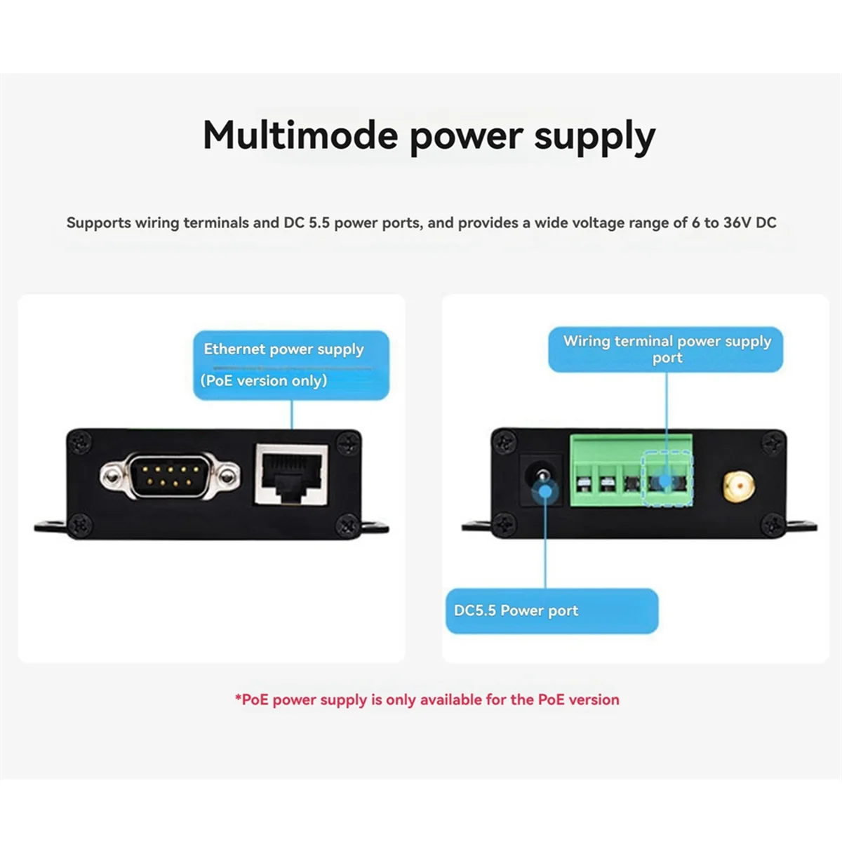 A07I Industrial Grade Serial Server RS232/485 to WiFi and Ethernet Modbus Gateway, MQTT Gateway Ordinary Network Port