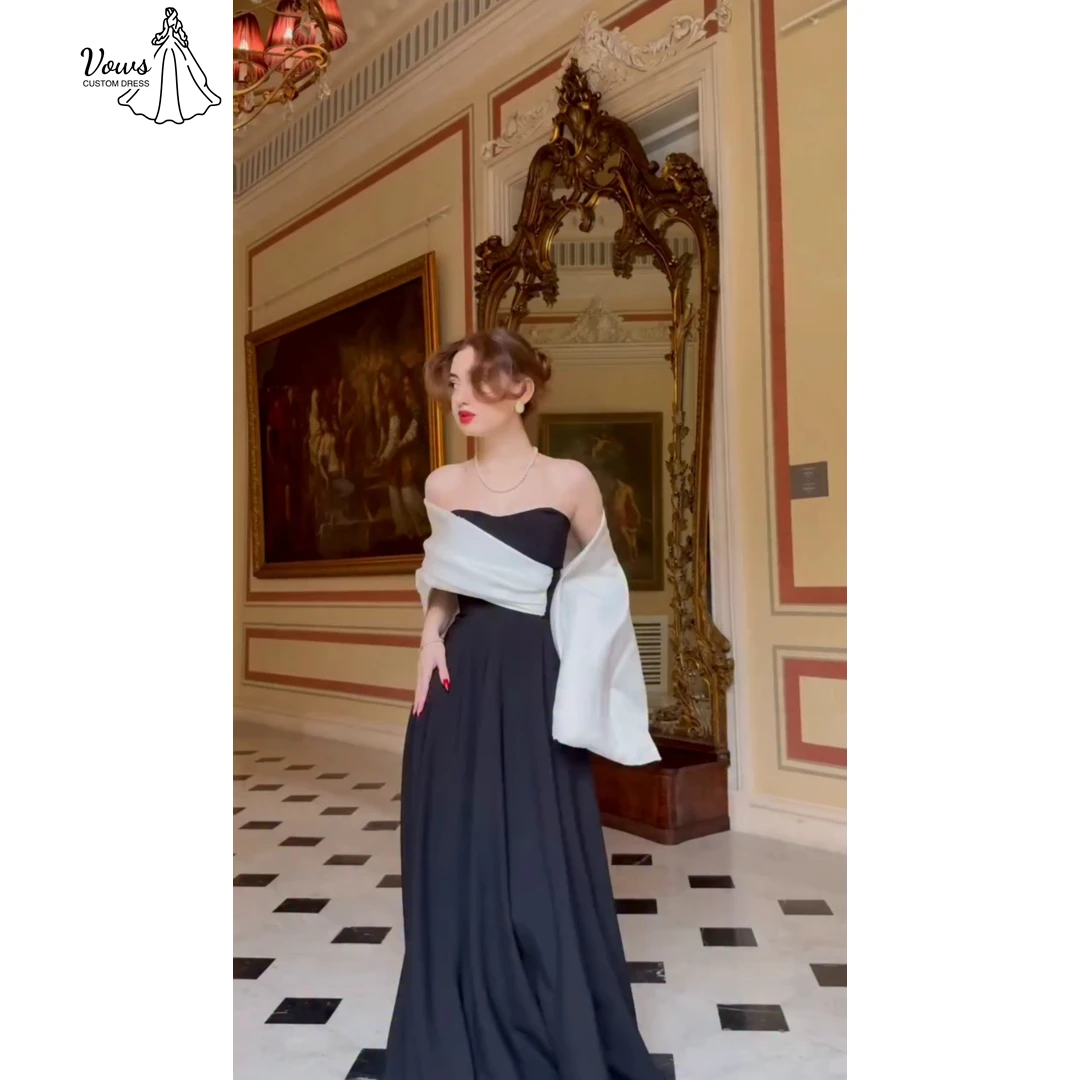

Vows Satin Cloth Luxury Prom Dresses 2025 Luxurious Women's Evening Dresses Woman Elegant Custom Made Line A Ribbon Robe Soiree