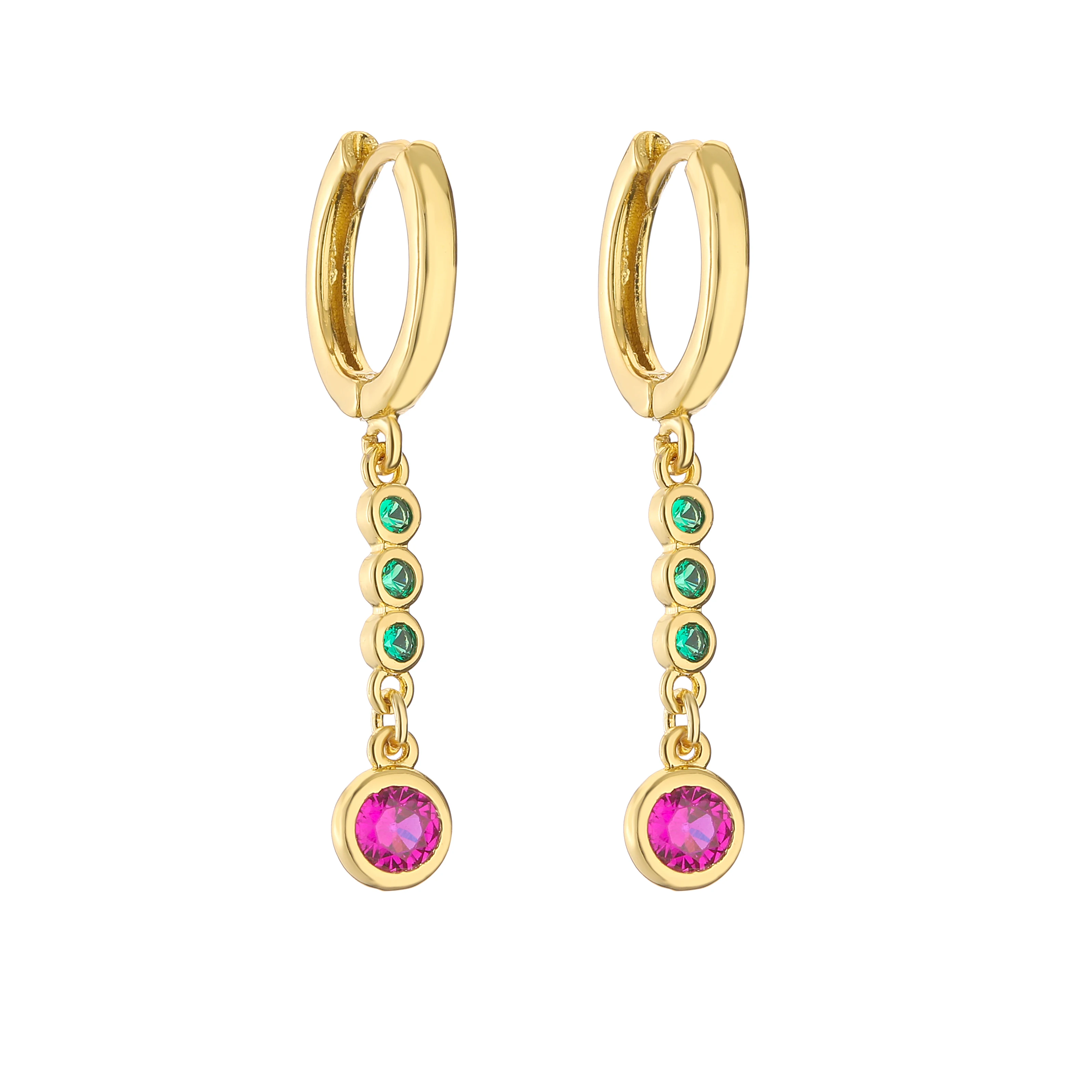 HECHENG,AAAAA CZ Element Small Hoop Stud Earrings For Women ,Sweet Drop Earrings Wholesale Wedding Party Gift